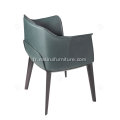 Chaises archibald en cuir vert minimaliste italien